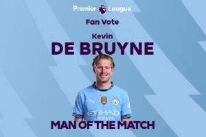 开云体育app-送出6次关键传球，德布劳内当选曼城2-1维拉一役全场最佳